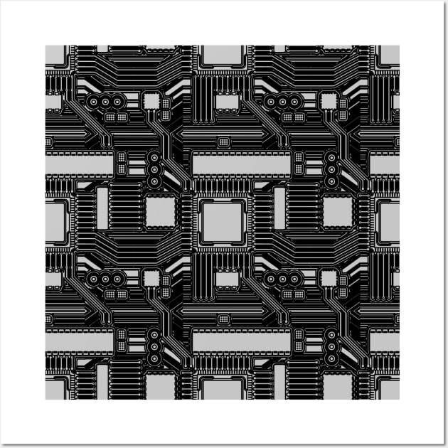Black & White motherboard Wall Art by DriXxArt